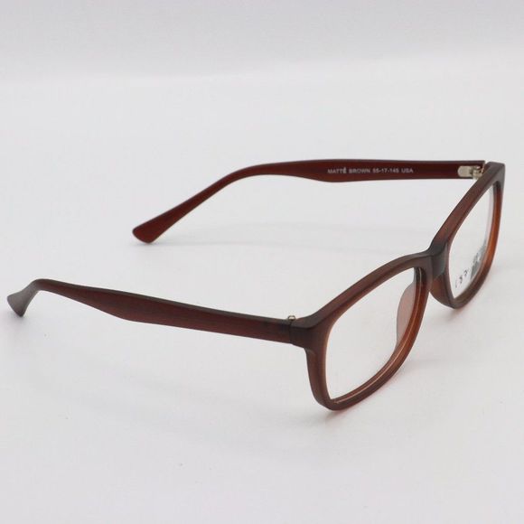 Brown Hipster Rectangle Eyeglasses Gotham - Picture 2 of 2
